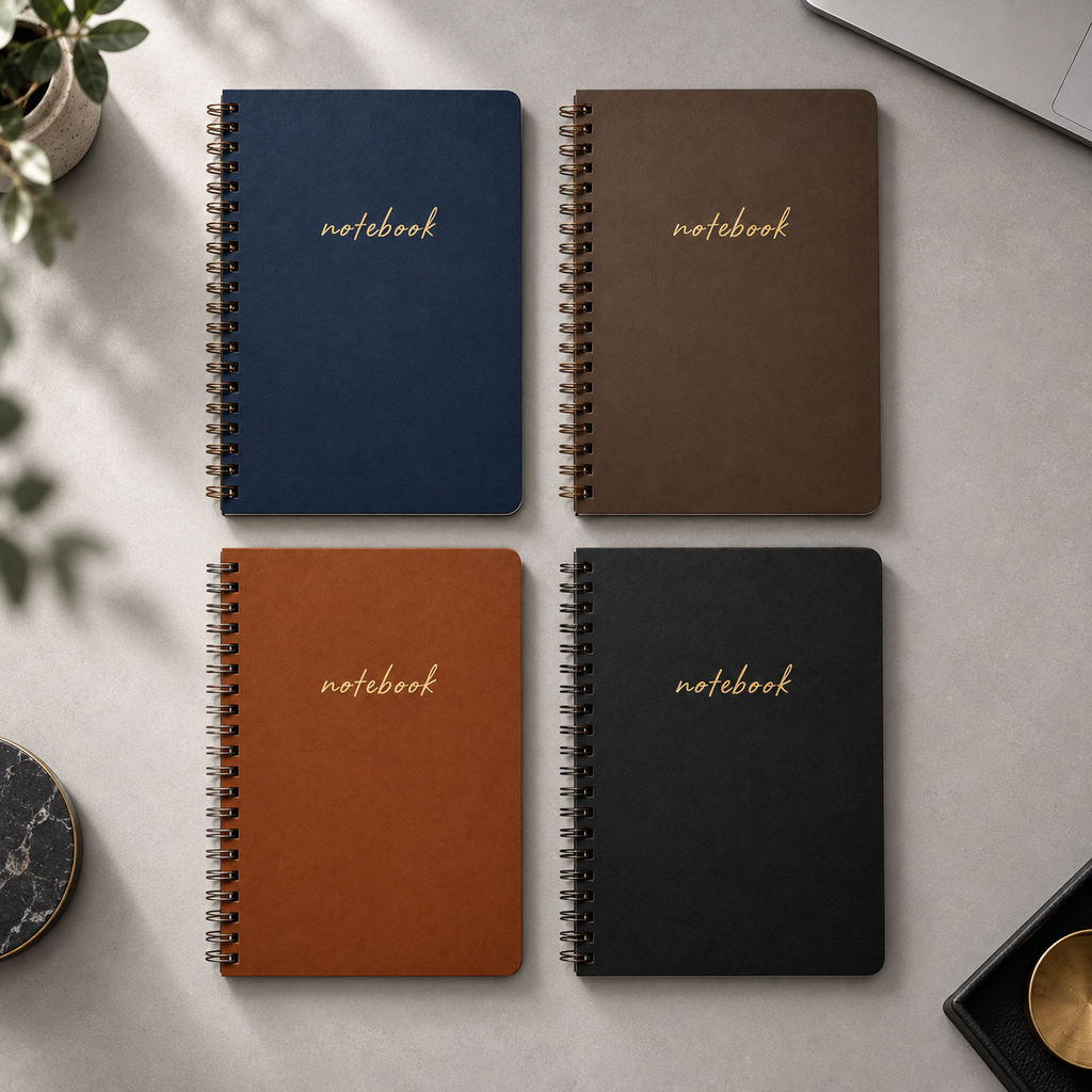A5 Spiralli Okul Defteri Seti 4’lü – Her Biri 80 Yaprak, 2 Kareli Defter + 2 Çizgili Defter