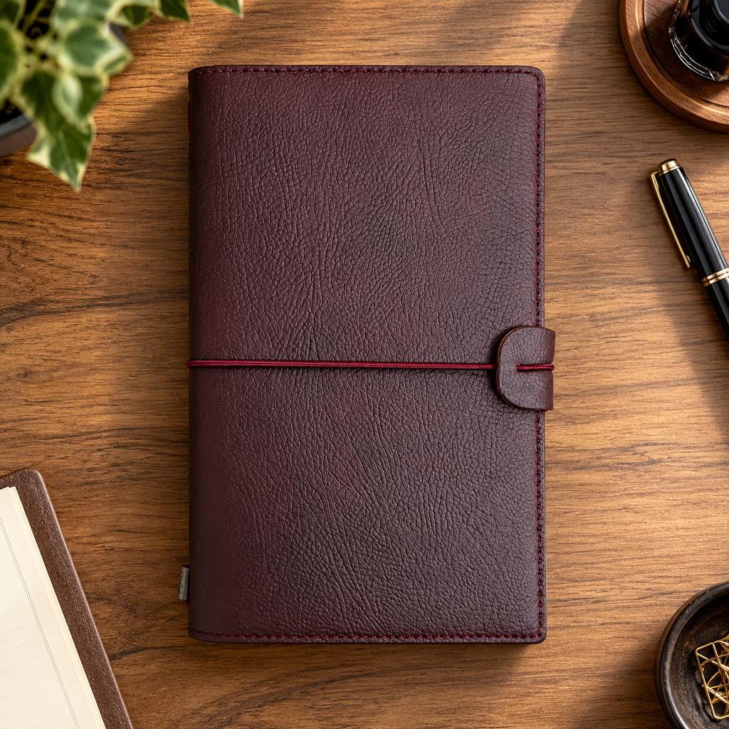 Deri Kapak Defter 3’ü 1 Arada – Çizgili, Kareli ve Çizgisiz, 12 × 19 cm
