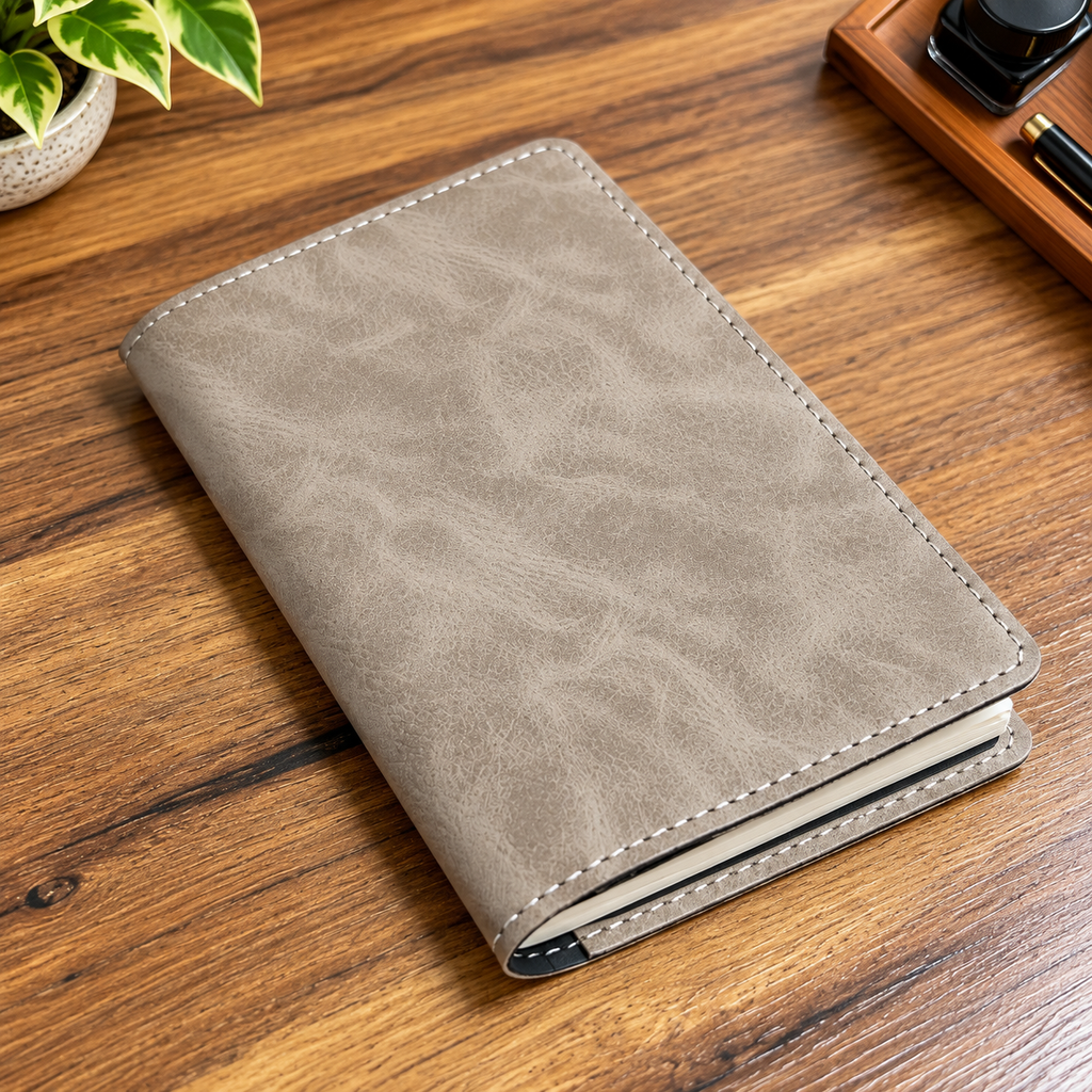 Mini Deri Defter ve Organizer – 128 Sayfa, 9 × 14 cm