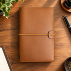 Deri Kapak Defter 3’ü 1 Arada – Çizgili, Kareli ve Çizgisiz, 12 × 19 cm