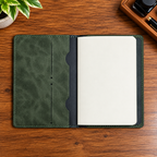 Mini Deri Defter ve Organizer – 128 Sayfa, 9 × 14 cm
