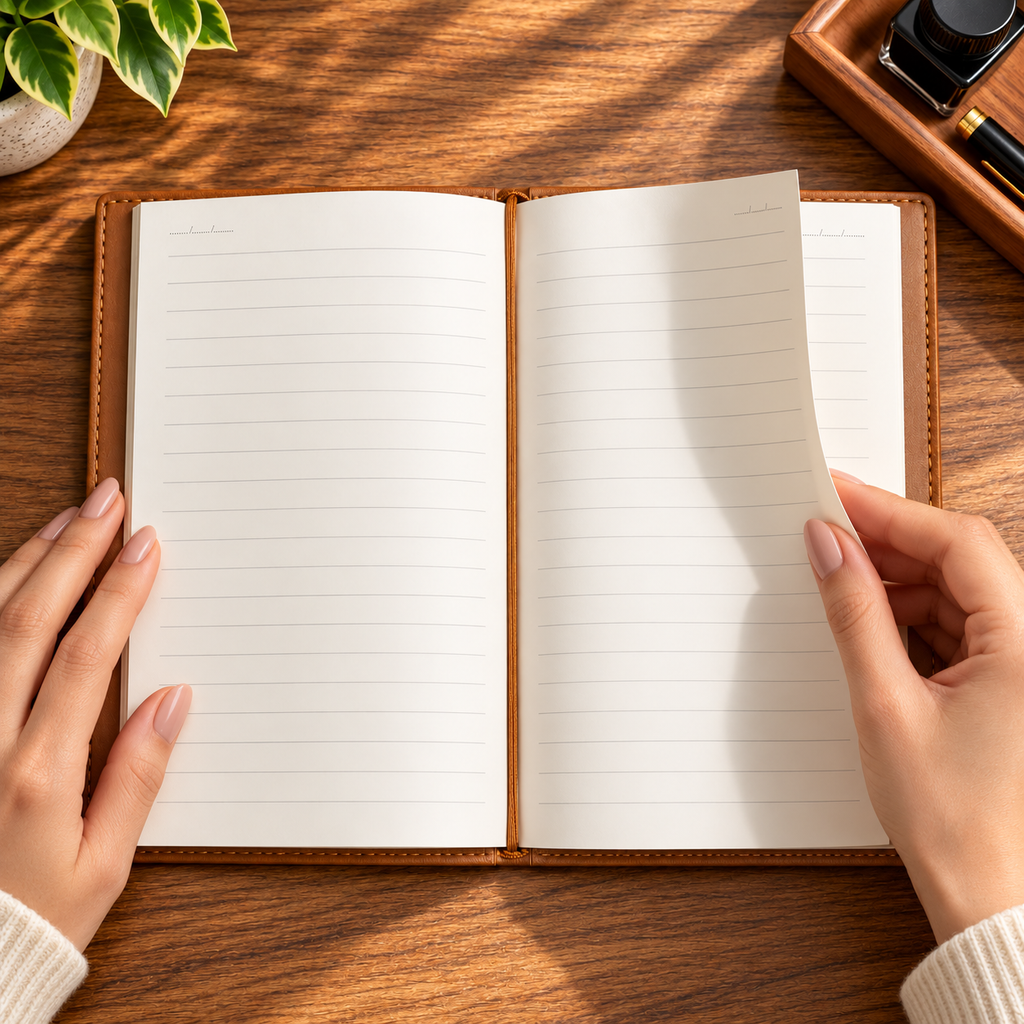 Deri Kapak Defter 3’ü 1 Arada – Çizgili, Kareli ve Çizgisiz, 12 × 19 cm