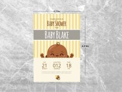 Baby Shower Davetiye | Baby Blake 13x16 Cm